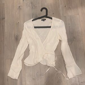 Long sleeve tie top
